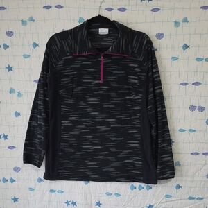 Columbia Black and Gray Cowl Neck Sweater